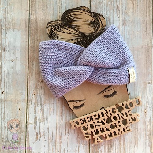 Medium Weight Machine-Knitted Twisted Headwrap