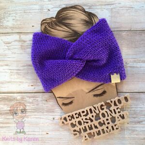 Medium Weight Machine-Knitted Twisted Headwrap