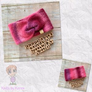 Colourful Hand-Knitted Twisted Headwrap