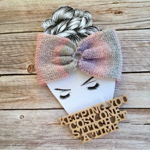 Chunky Hand Knitted Headwrap with Carabiner Closure