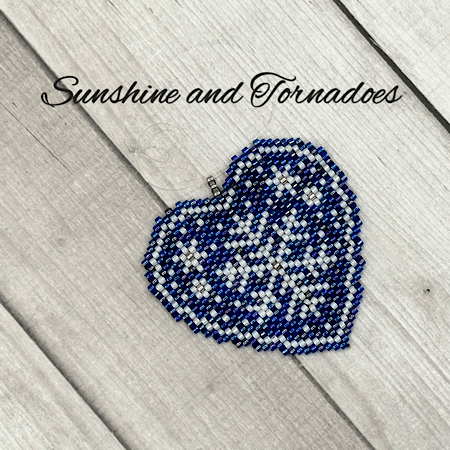 Hand crafted Beaded Christmas Tree Decoration - Scandi Heart - Made to Order - Choose Your Colour. - Image 7