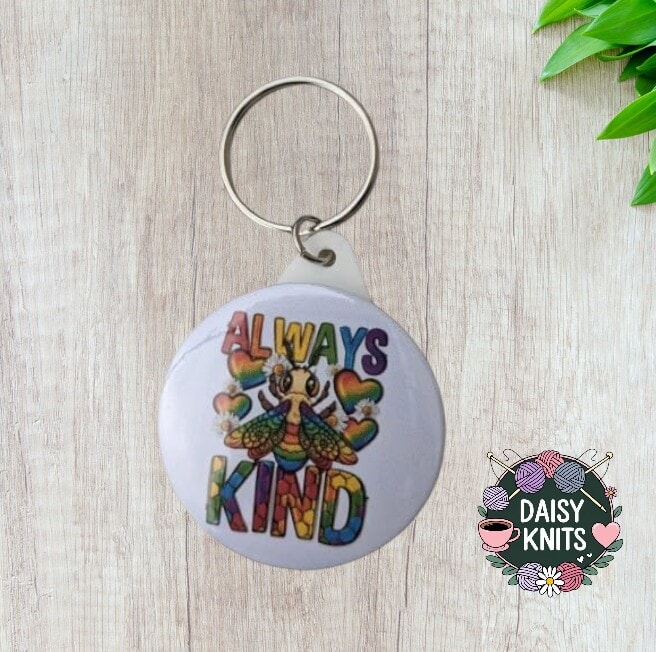 Beautiful Colorful Bee Keyring - Bee Kind Keychain - Image 4