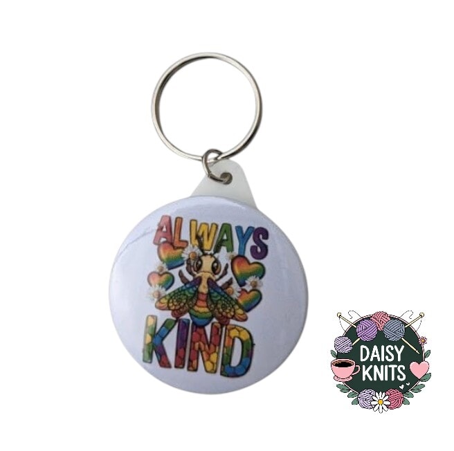 Beautiful Colorful Bee Keyring - Bee Kind Keychain - Image 2