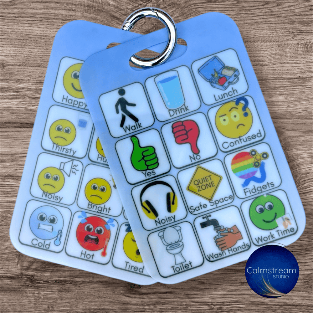 Set of 2 PVC Sublimated Communication Cards for Emotional Expression - Image 3