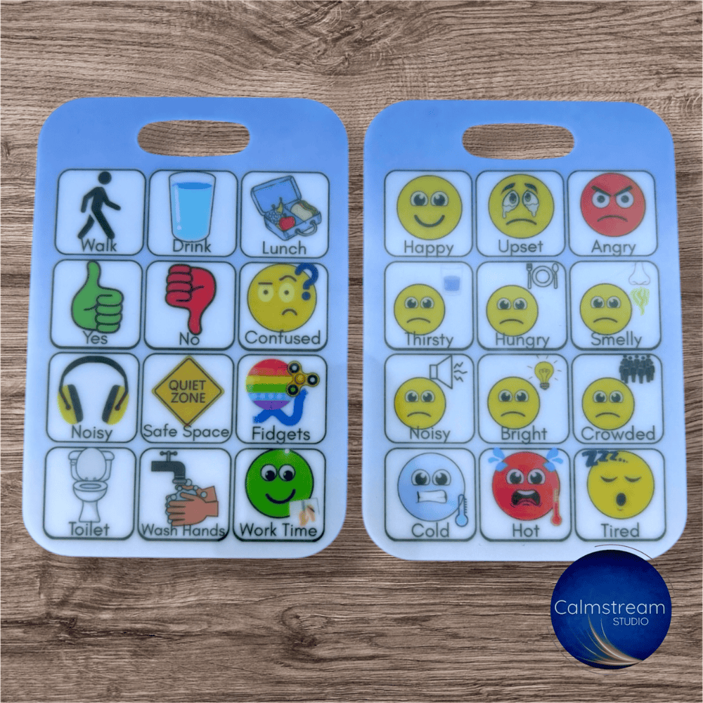 Set of 2 PVC Sublimated Communication Cards for Emotional Expression - Image 4