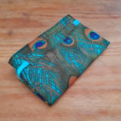 Mini Peacock Feather Reusable Gift Bag – Eco Friendly Handmade Fabric Pouch