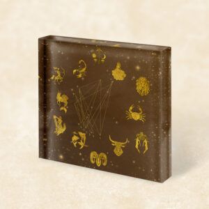 chocolate chart acrylic block