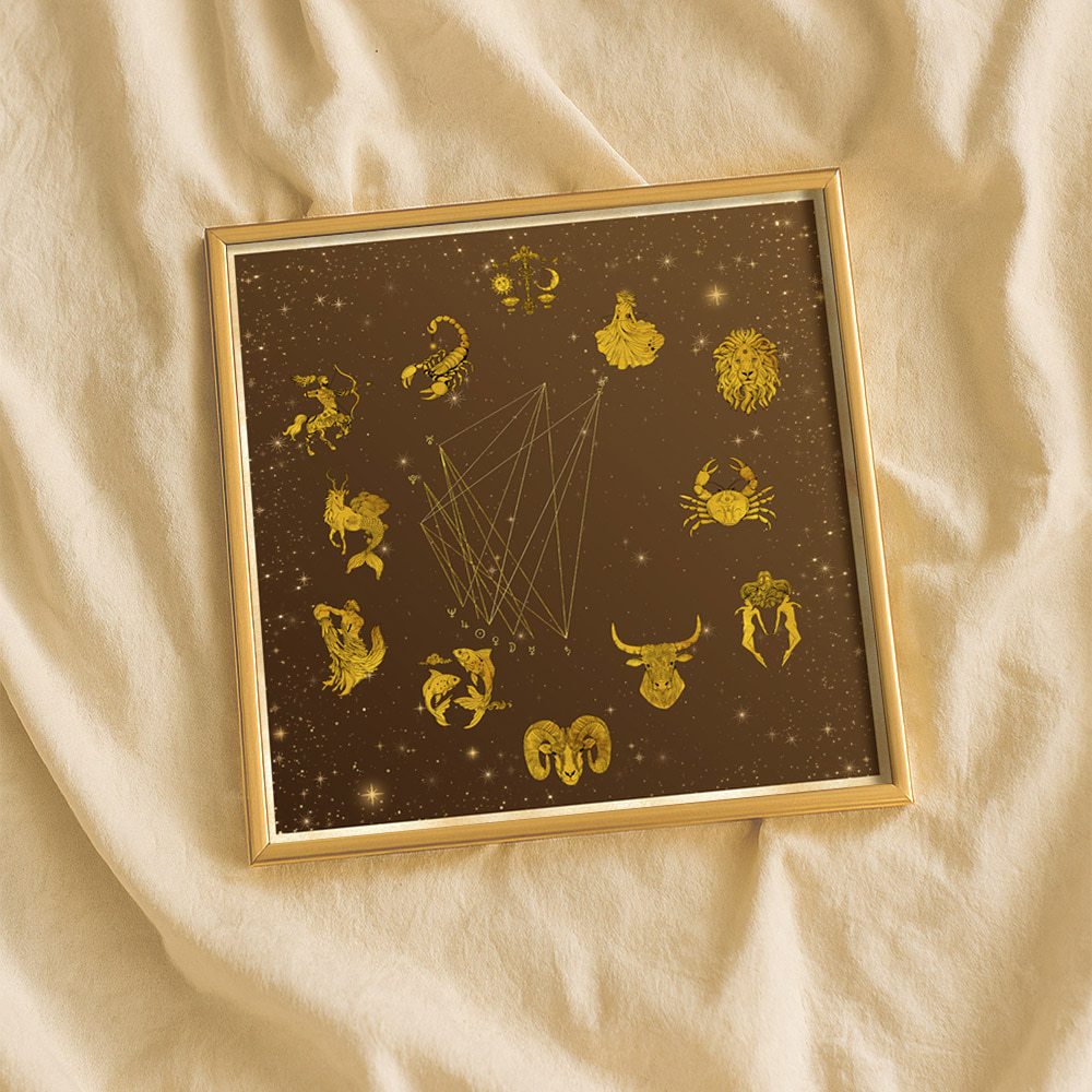 'Chocolate Caramel' Astrology Chart Art Print or Acrylic Block - Image 2