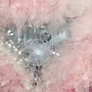 Heart Shaped Ballet Tutu Wreath with Hanging Ballet Dancer