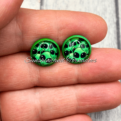 👽✨ Out-of-This-World Alien Stud Earrings ✨👽 - Image 5