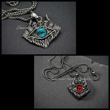 Mystic Eye Pendant Necklace – Dark, Powerful & Unforgettable.