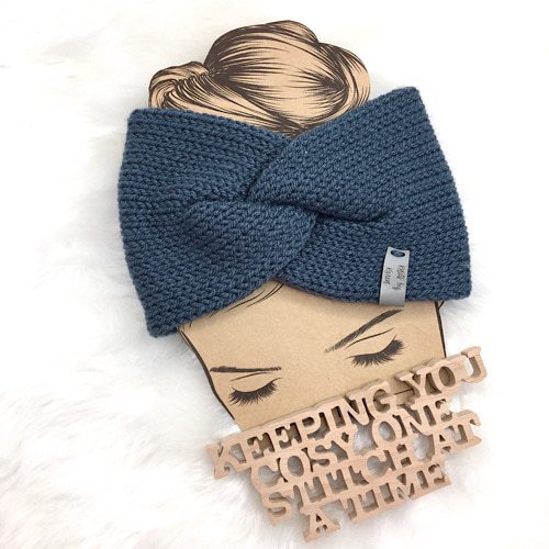 Medium Weight Machine-Knitted Twisted Headwrap