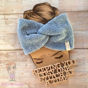 Medium Weight Machine-Knitted Twisted Headwrap