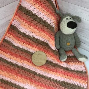Chunky Handmade Crochet Baby Blanket / Wheelchair Lap Blanket