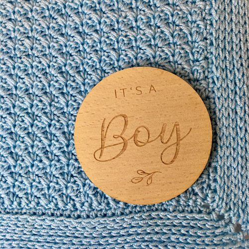 Handmade Blue Crochet Baby Blanket – New Baby Gift - Image 2