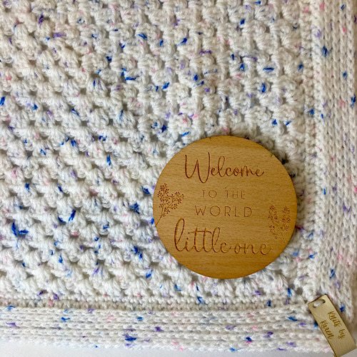 Hand Crocheted Granny Square Baby Blanket - Image 2