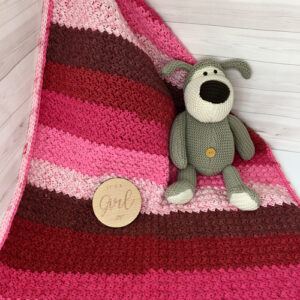 Pink & Berry Striped Baby / Lap Blanket