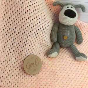 Hand Crocheted Granny Square Baby Blanket