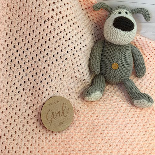 Hand Crocheted Granny Square Baby Blanket