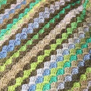 Handmade Crocheted Corner-to-Corner Baby and Toddler Blanket