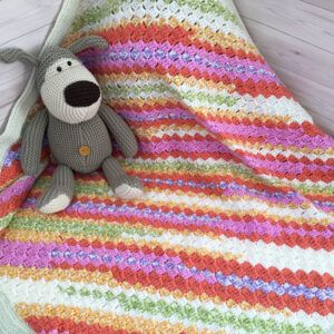 Handmade Crocheted Corner-to-Corner Baby and Toddler Blanket