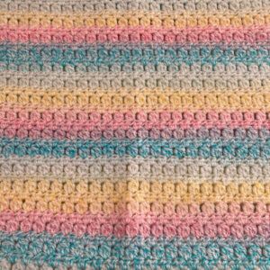 Pastel Rainbow Crochet Baby Blanket