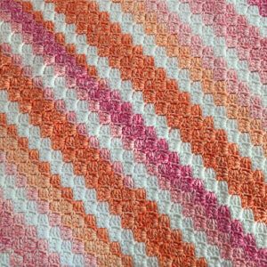 Handmade Crocheted Corner-to-Corner Baby and Toddler Blanket