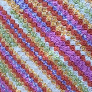 Handmade Crocheted Corner-to-Corner Baby and Toddler Blanket