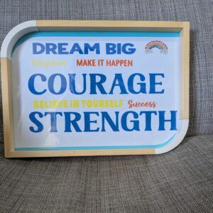 Colorful Positive Words Picture – 32 x 22 cm Frame