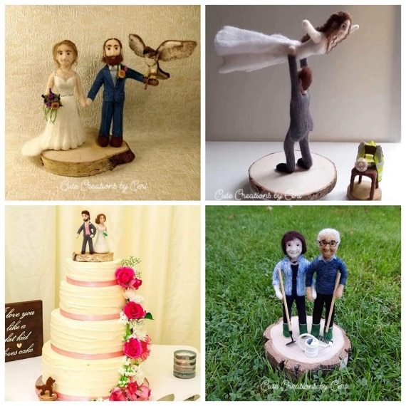 Custom Needlefelt Cake Topper