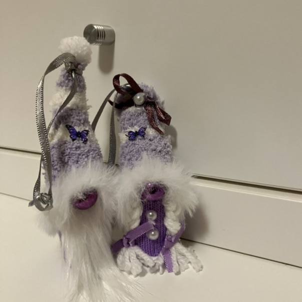 Barry & Amy - The Purple Butterfly Gift Gonks. Hanging Dangle Decorations. In Aid of Fibromyalgia Awareness. - Image 6