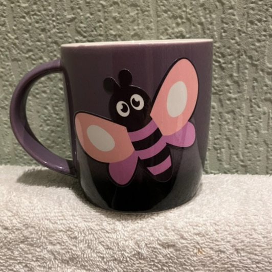 The Butterfly. Bug-on-a-Mug Collection. Personalised Mug. Cute and Quirky Gift Item. Selling in aid of Fibromyalgia Action UK
