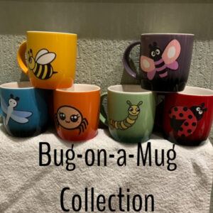 The Butterfly. Bug-on-a-Mug Collection. Cute and Quirky Gift Item. Selling in aid of Fibromyalgia Action UK