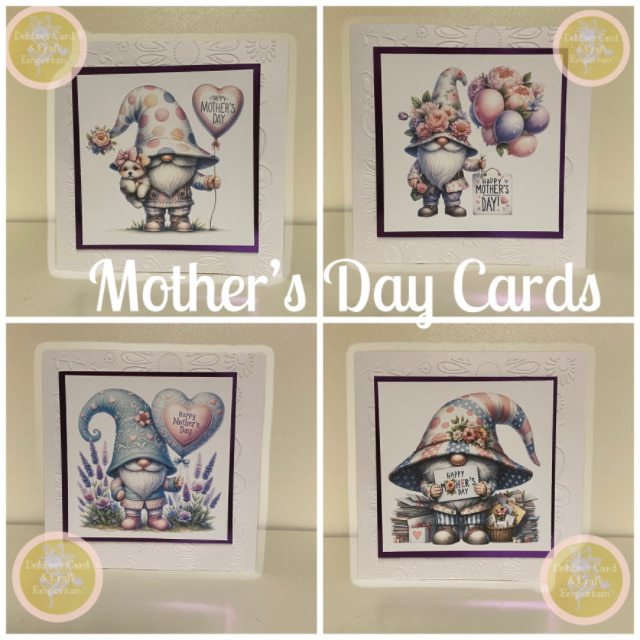SALE— 2 for 1 Just For You & Puppy Love Mother’s Day Gonk Cards-5.5”sq with envelopes.