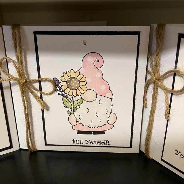 “Bee” Positive Gonk Cards-Pack of 3 Mini Cards with envelope - Image 4