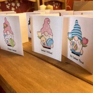 Easter Gonk Cards-Pack of 3 Tiny Mini Cards/Notelets with envelopes