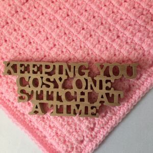 Handmade Crochet Baby Blanket in Soft Pink