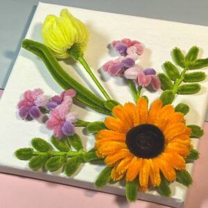 3D Floral Wall Decor Canvas Frame