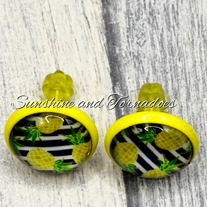 🍍✨ Handmade Pineapple Stud Earrings ✨🍍 - Image 5