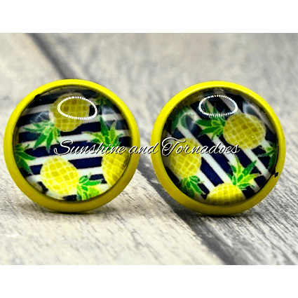 🍍✨ Handmade Pineapple Stud Earrings ✨🍍 - Image 3