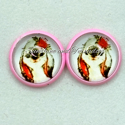 🐰🌸 Pink Bunny Stud Earrings – Cute Floral Rabbit Earrings 🌸🐰
