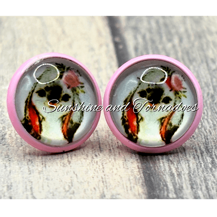 🐰🌸 Pink Bunny Stud Earrings – Cute Floral Rabbit Earrings 🌸🐰 - Image 3