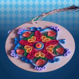 Colourful quilled Mandala – round hanging decoration