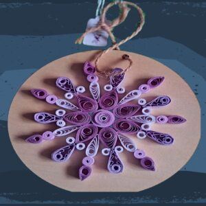 Purple quilled Mandala – round hanging decoration
