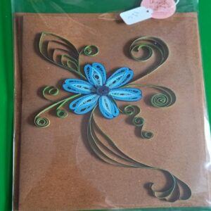 Quilled Blue flower – card