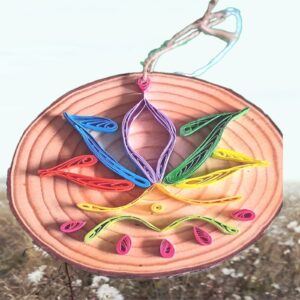 Quilled Lotus Flower – hanging decoration