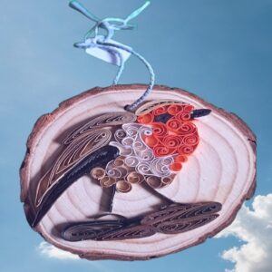 Quilled Robin – hanging decoration