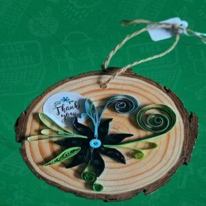 Quilled Thank you Blue flower – hanging decoration