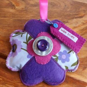 Mother’s Day flower hanging. Filled with homegrown lavender . All proceeds to The Stroke Association