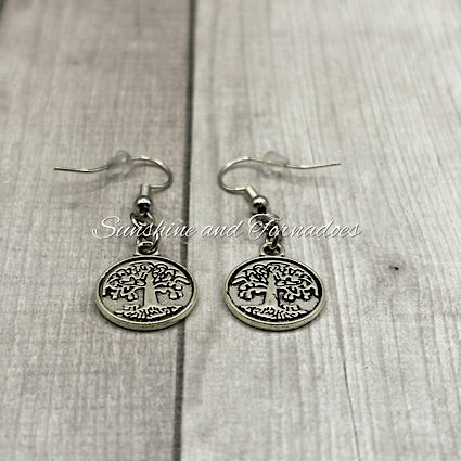 Handmade Silver Tree Of Life Earrings - Image 6